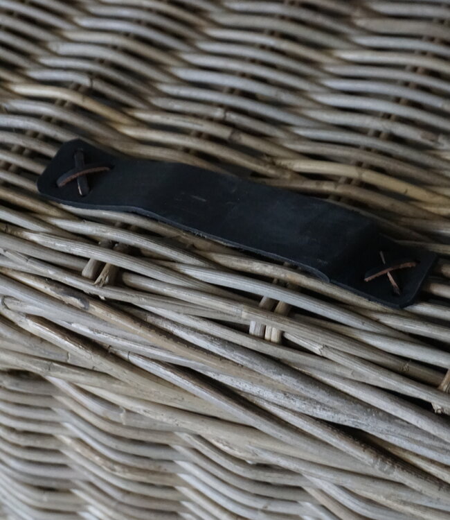 Rene Houtman Wasmand Rotan/Riet | Rechthoekig | Grijs | H70 x B54 x D44 cm