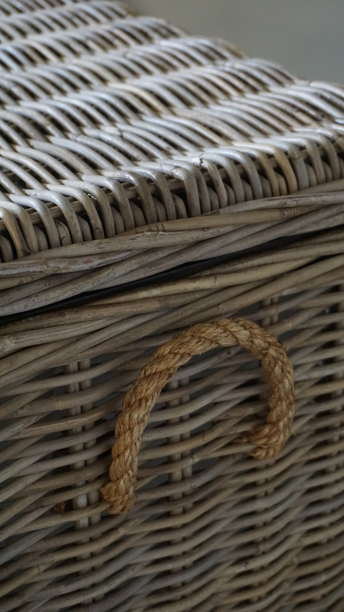 Rene Houtman Wasmand Rotan/Riet | Rechthoekig | Grijs | H70 x B54 x D44 cm