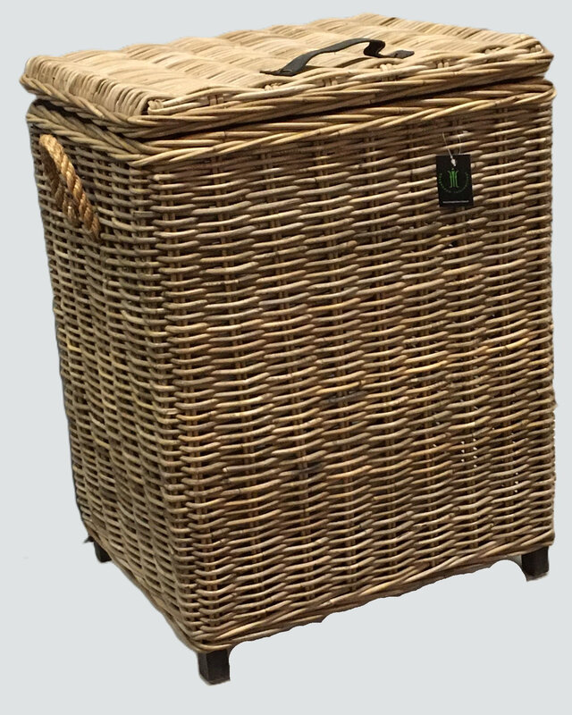 Rene Houtman Wasmand Rotan/Riet | Rechthoekig | Grijs | H70 x B54 x D44 cm