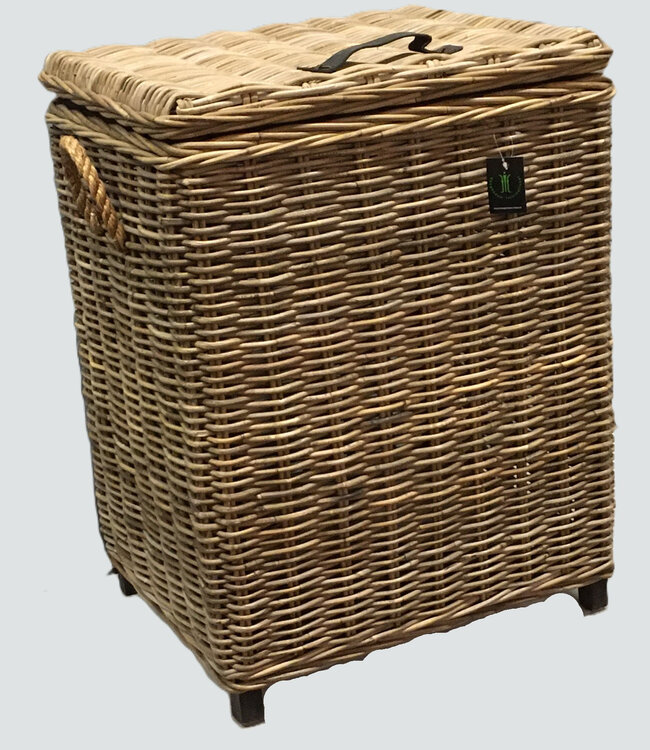 Rene Houtman Wasmand Rotan/Riet | Rechthoekig | Grijs | H70 x B54 x D44 cm