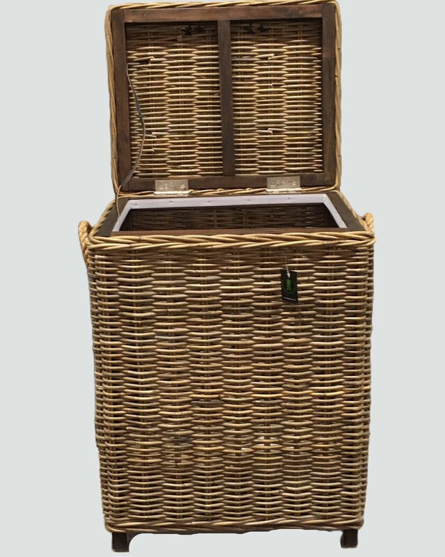 Rene Houtman Wasmand Rotan/Riet | Rechthoekig | Grijs | H70 x B54 x D44 cm