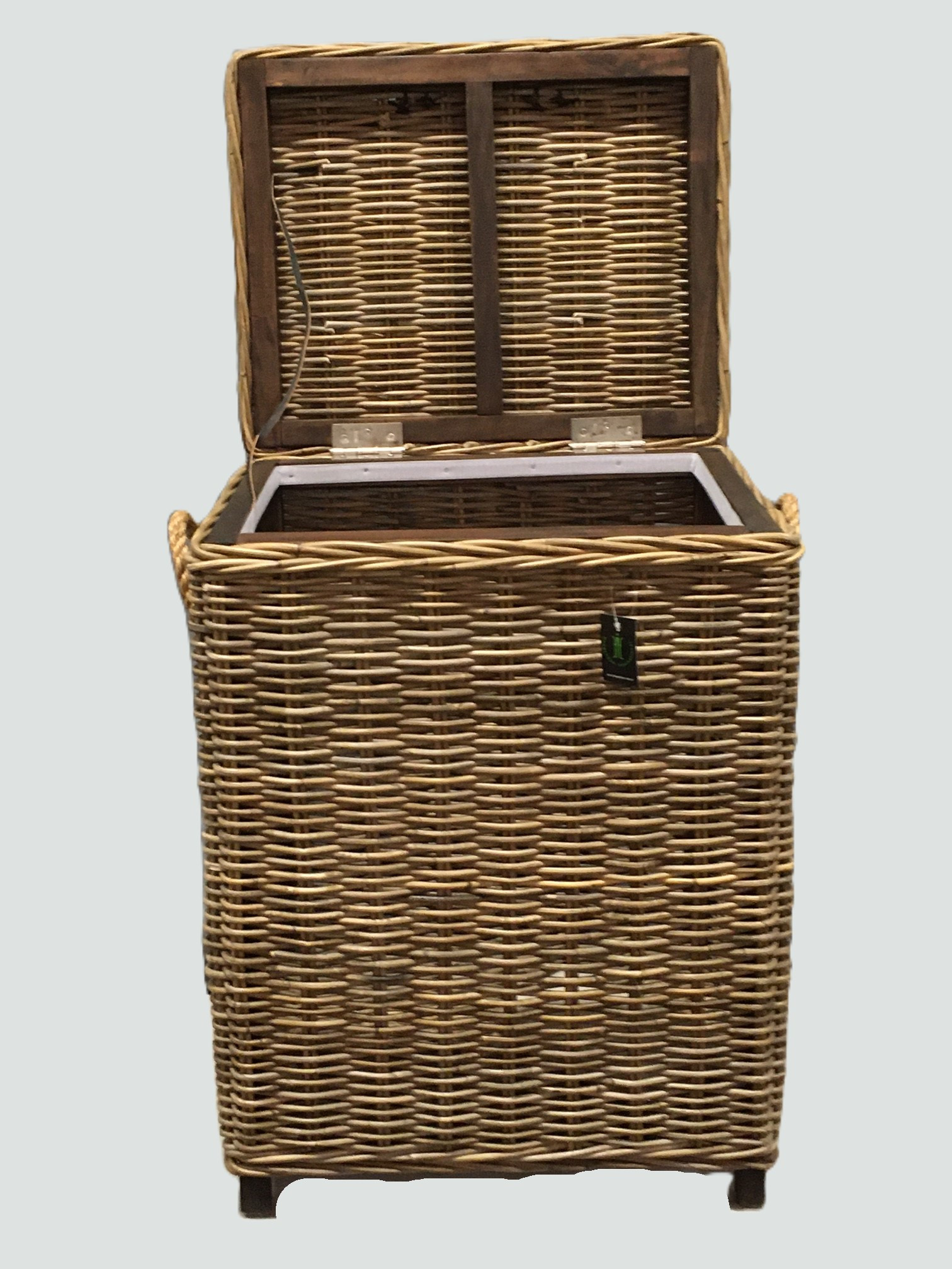 Rene Houtman Wasmand Rotan/Riet | Rechthoekig | Grijs | H70 x B54 x D44 cm