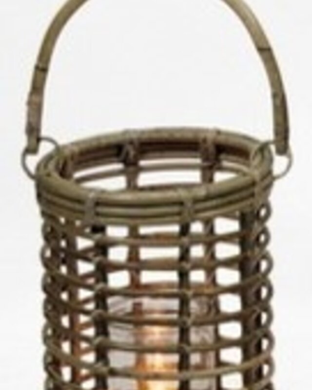 Rene Houtman Windlicht Hurricane | Rotan | Grijs | H25 x D21 cm