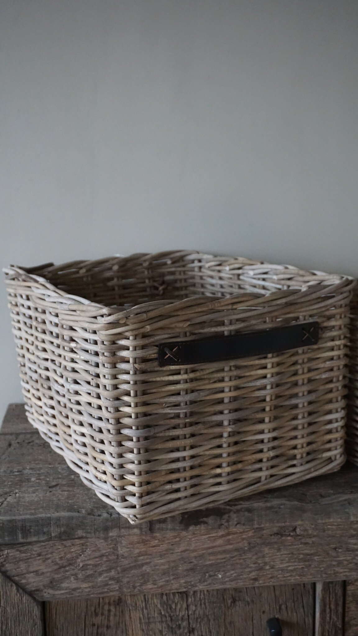 Rene Houtman Set Van 3 Manden | Rotan | Lederen Handvaten