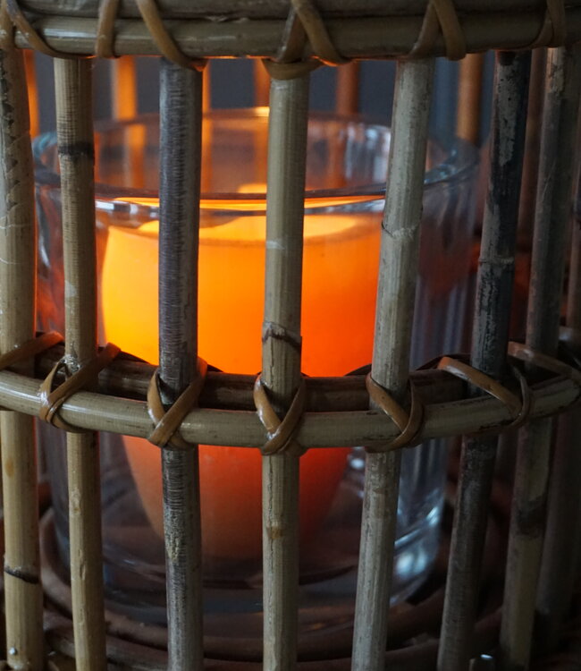 Rene Houtman Windlicht | Rotan | Geitenvacht | H20 x D20 cm