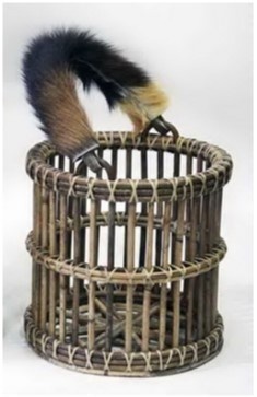 Rene Houtman Windlicht | Rotan | Geitenvacht | H20 x D20 cm
