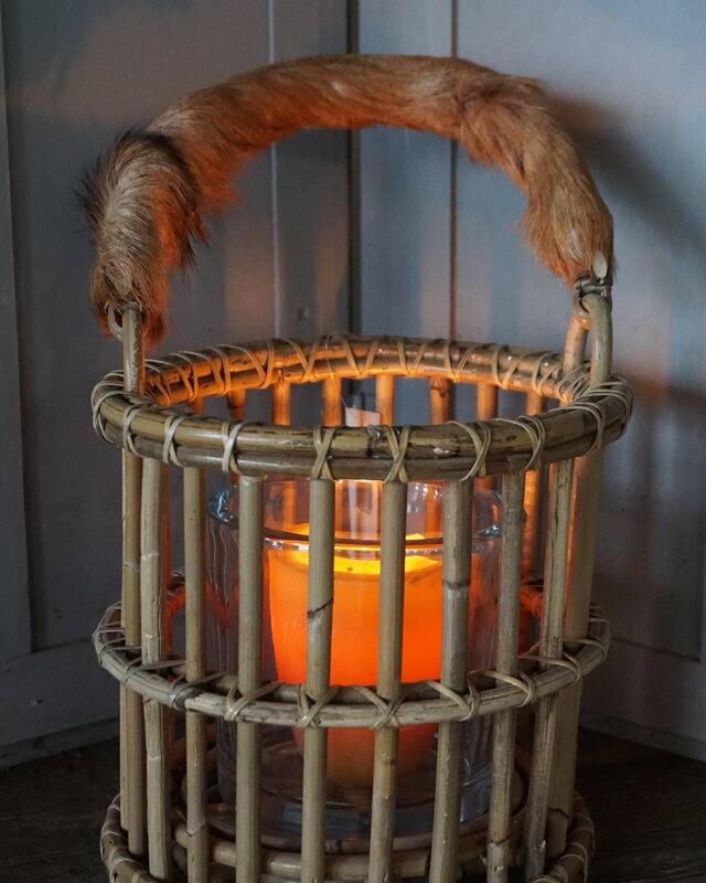 Rene Houtman Windlicht | Rotan | Geitenvacht | H20 x D20 cm
