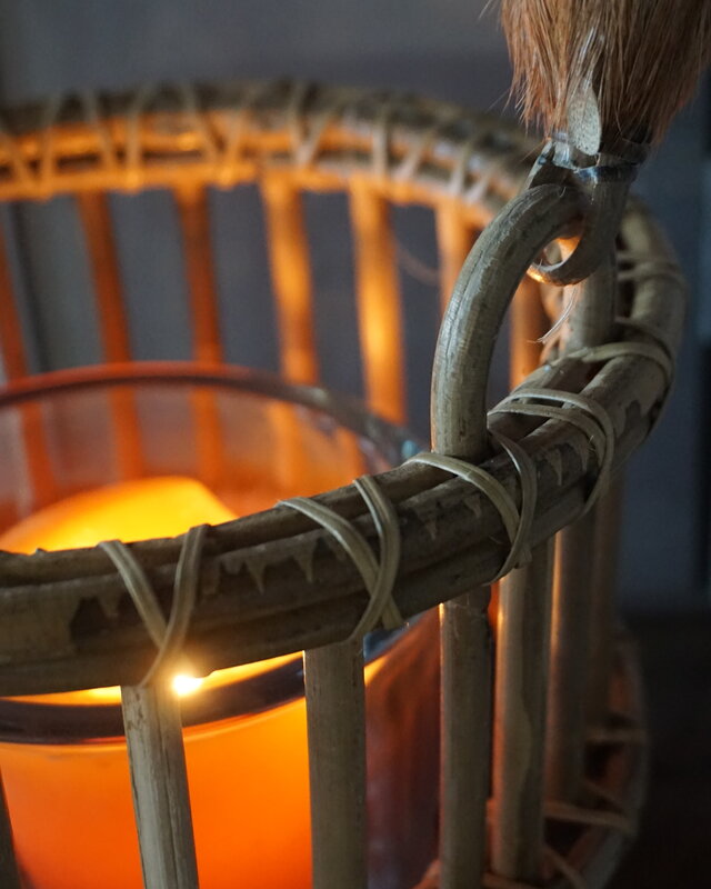 Rene Houtman Windlicht | Rotan | Geitenvacht | H20 x D20 cm