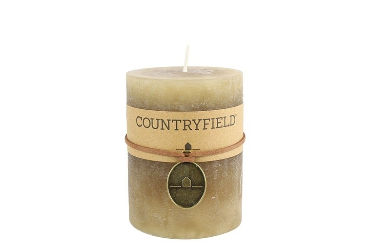 Countryfield Kaars effen ro Ø7h7cm Tonnie S beige-L7,3B7,3H7,2CM