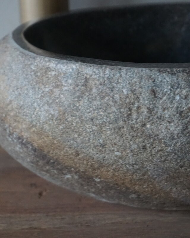 Rene Houtman Kleine Stenen Waskom + Spoelgat | H14 x B30 x D23 cm