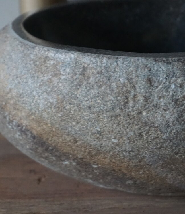 Rene Houtman Kleine Stenen Waskom + Spoelgat | H14 x B30 x D23 cm