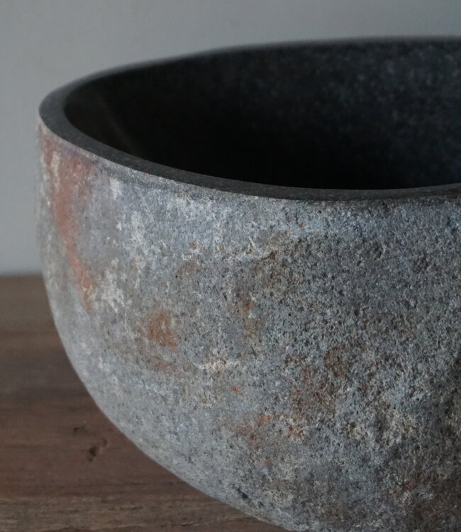 Rene Houtman Kleine Stenen Waskom + Spoelgat | H13 x B25 x D21 cm