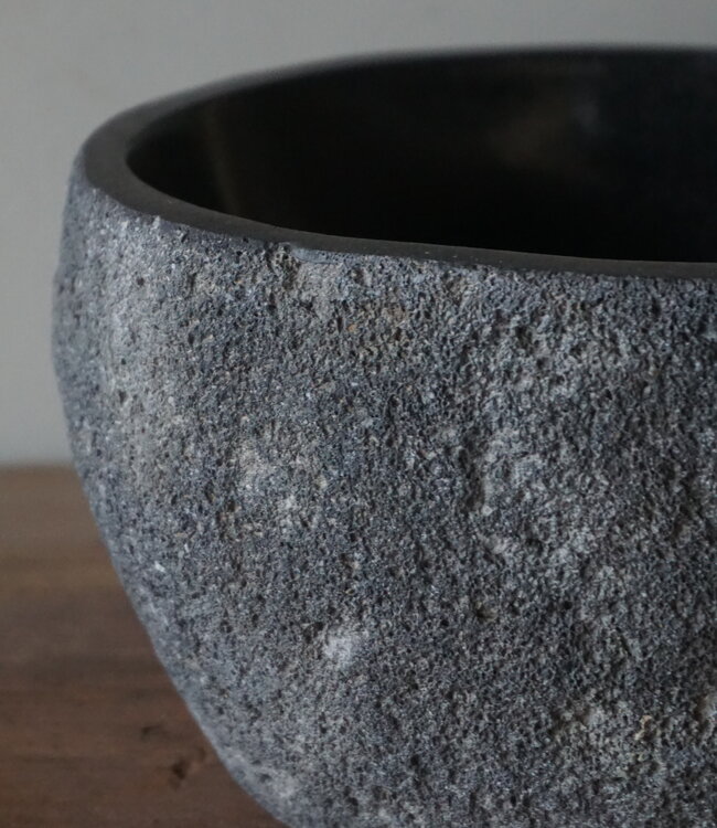 Rene Houtman Kleine Stenen Waskom + Spoelgat | H13 x B25 x D20 cm