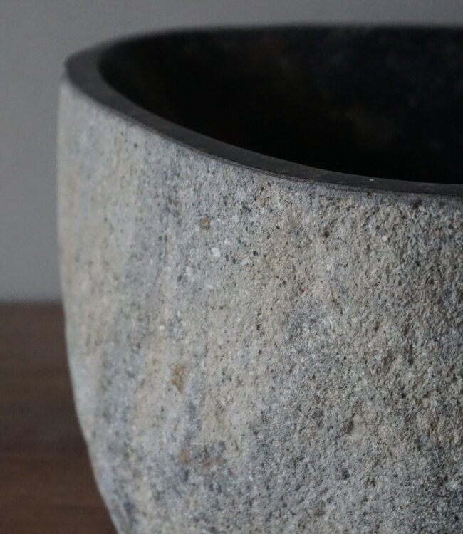 Rene Houtman Kleine Stenen Waskom + Spoelgat | H13 x B26 x D21 cm