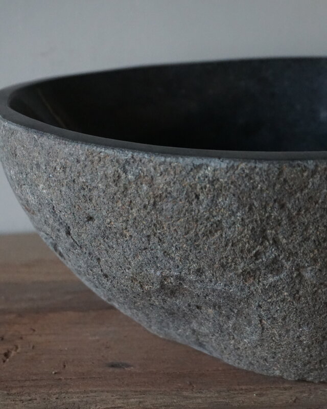 Rene Houtman Kleine Stenen Waskom + Spoelgat | H13 x B27 x D21 cm