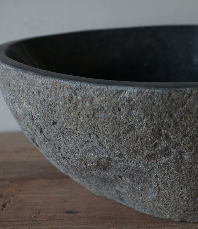 Rene Houtman Kleine Stenen Waskom + Spoelgat | H13 x B27 x D21 cm