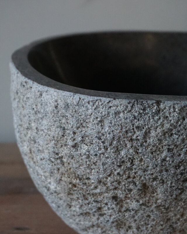 Rene Houtman Kleine Stenen Waskom + Spoelgat | H13 x B25 x D23 cm