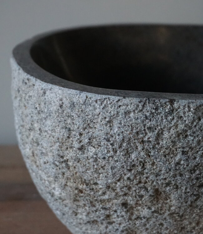 Rene Houtman Kleine Stenen Waskom + Spoelgat | H13 x B25 x D23 cm