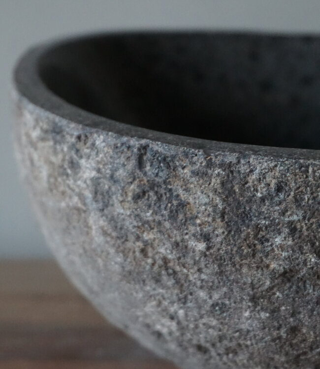 Rene Houtman Kleine Stenen Waskom + Spoelgat | H13 x B26 x D23 cm