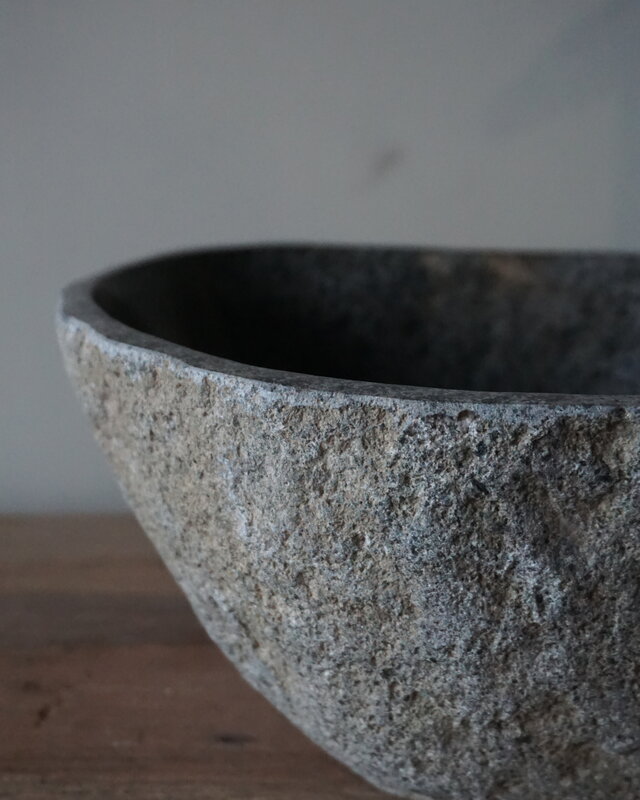 Rene Houtman Kleine Stenen Waskom + Spoelgat | H13 x B30 x D22 cm