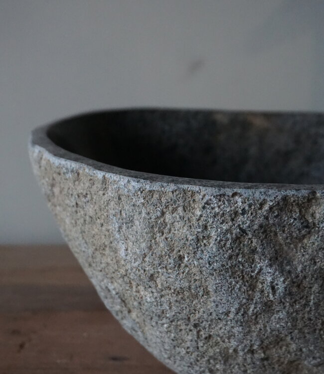 Rene Houtman Kleine Stenen Waskom + Spoelgat | H13 x B30 x D22 cm