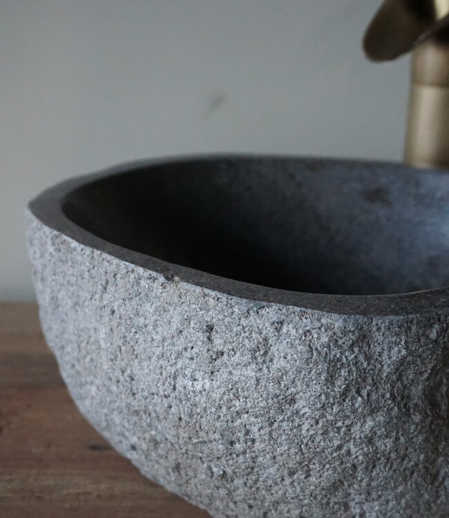 Rene Houtman Kleine Stenen Waskom + Spoelgat | H13 x B30 x D26 cm