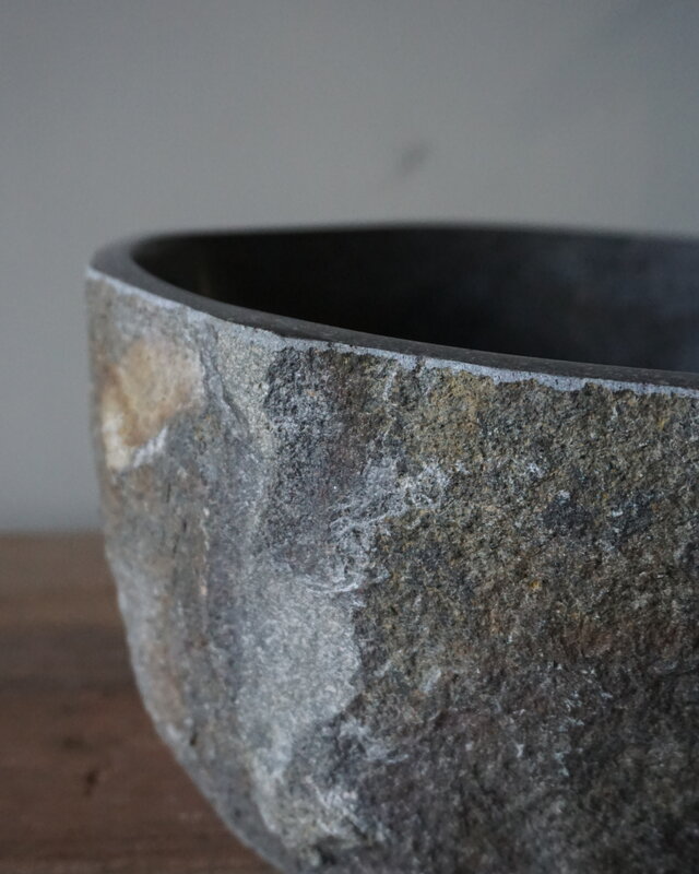 Rene Houtman Kleine Stenen Waskom + Spoelgat | H14 x B28 x D24 cm