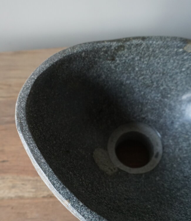 Rene Houtman Kleine Stenen Waskom + Spoelgat | H13 x B24 x D20 cm