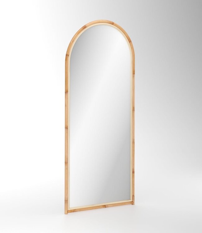Mojo Boutique Elegante spiegel van natuurlijk rotan