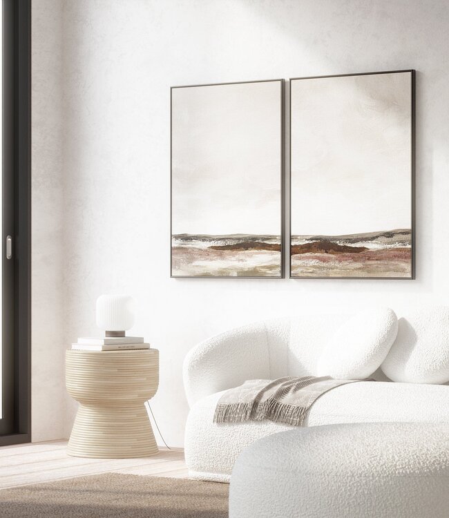 Mojo Boutique Japandi bijzettafel en kruk - Alya