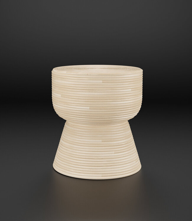 Mojo Boutique Japandi bijzettafel en kruk - Alya