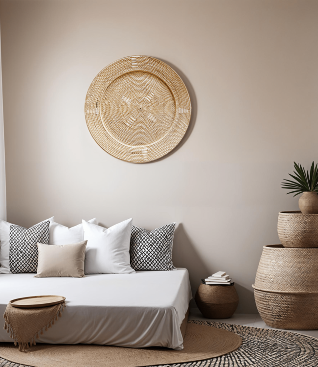 Mojo Boutique Natuurlijke Boho Chic- en Japandi-stijl grote wanddecoratie