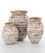 Mojo Boutique Etnische Houten Decoratie - Boho-chique Vaas - Medium