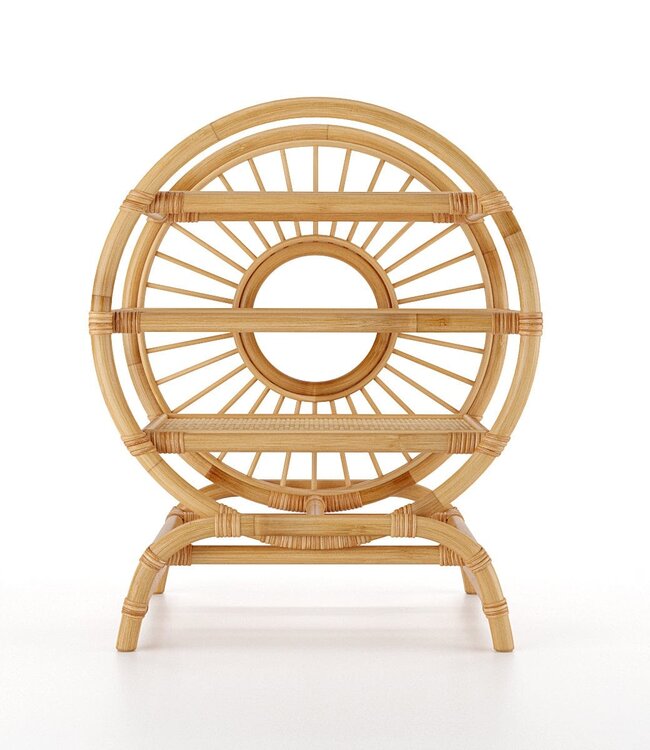 Mojo Boutique Japandi ronde boekenkast of speelgoedkast