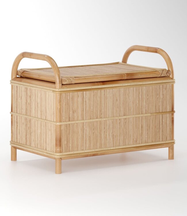 Mojo Boutique Japandi houten opbergkist en bank