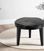 Mojo Boutique Moderne Japandi zwarte salontafel van massief hout met natuurlijke rand
