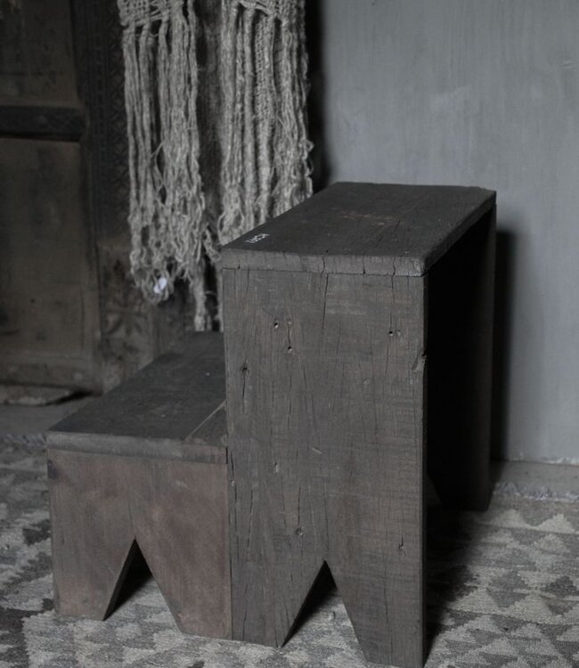 Hoffz Keukentrapje Davi | Donkergrijs | Hout