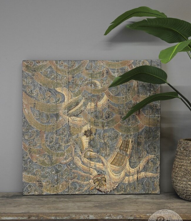 Be-Uniq Handbeschilderd Wandpaneel | H100 x B100 x D4 cm