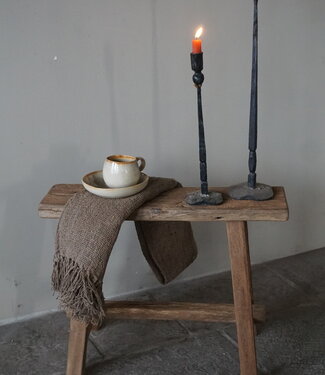 Rene Houtman Oud Eikenhouten Bankje | H46xB60xD20 cm