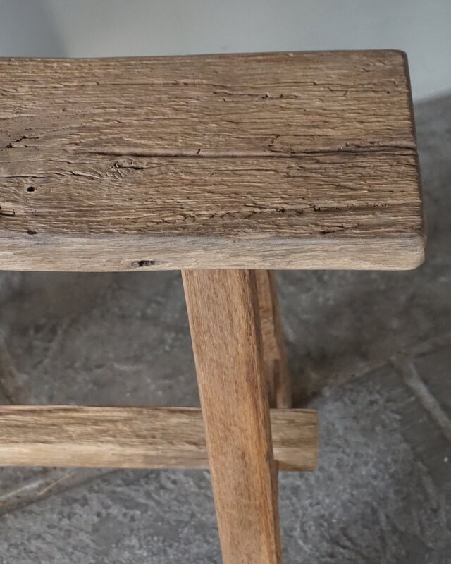Rene Houtman Oud Eikenhouten Bankje | H46xB60xD20 cm