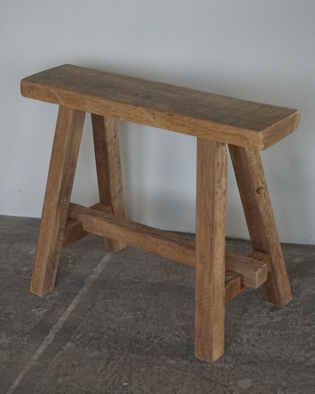Rene Houtman Oud Eikenhouten Bankje | H46xB59xD14 cm
