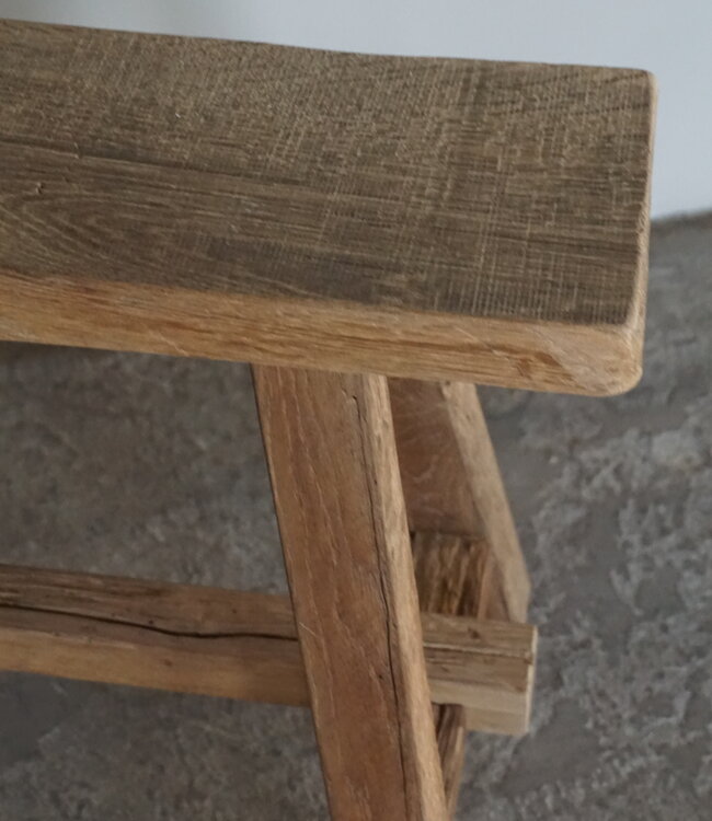 Rene Houtman Oud Eikenhouten Bankje | H46xB59xD14 cm