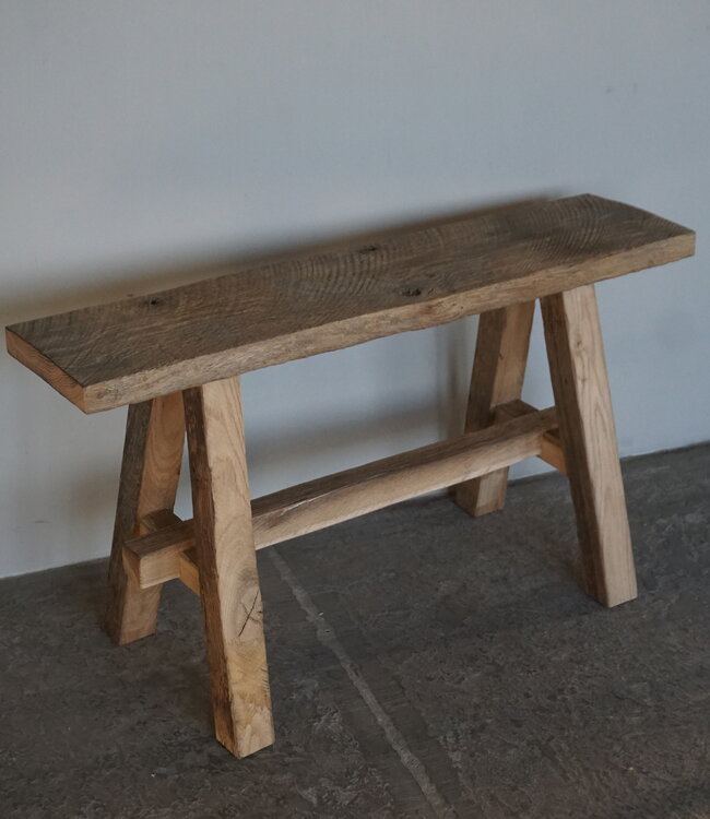 Rene Houtman Oud Eikenhouten Bankje | H45xB80xD20 cm