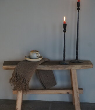 Rene Houtman Oud Eikenhouten Bankje | H46xB80xD18 cm