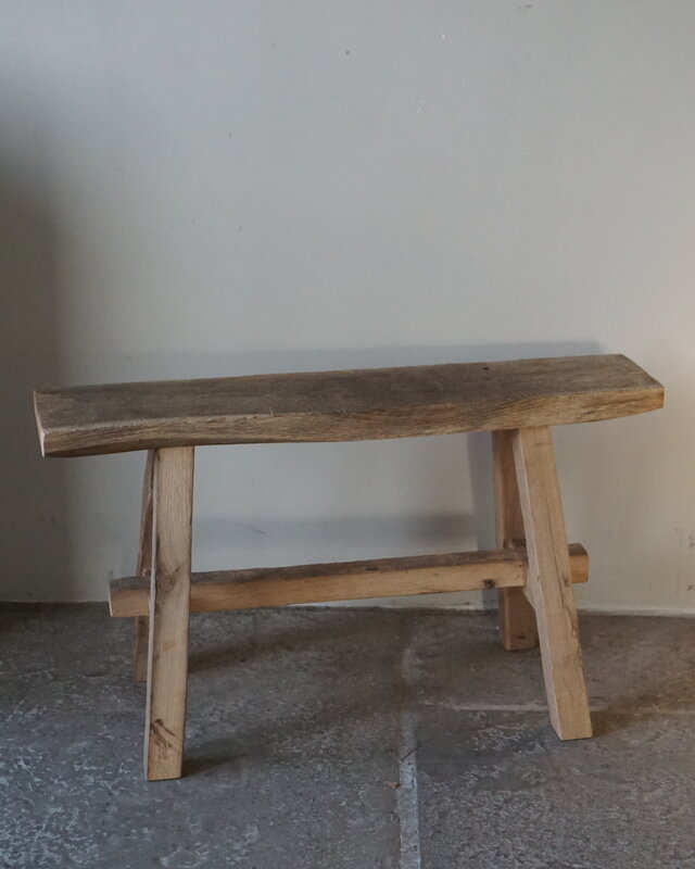 Rene Houtman Oud Eikenhouten Bankje | H46xB80xD18 cm