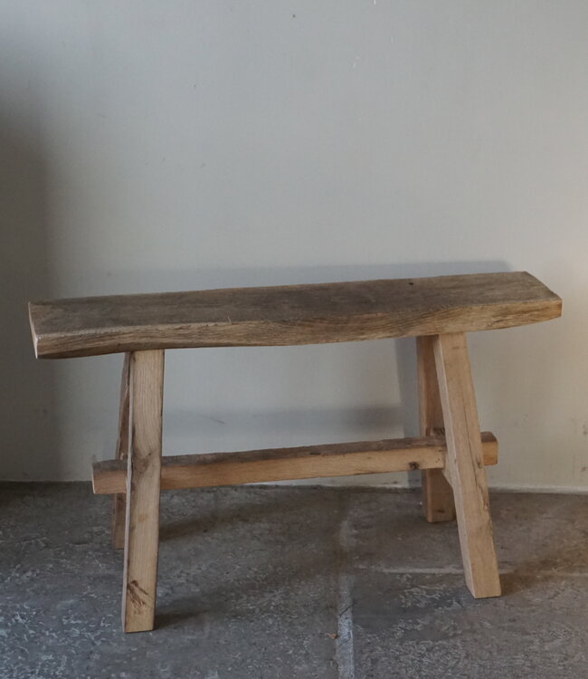 Rene Houtman Oud Eikenhouten Bankje | H46xB80xD18 cm