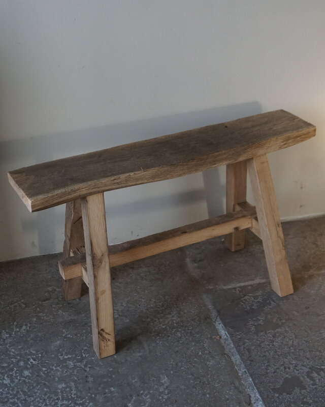 Rene Houtman Oud Eikenhouten Bankje | H46xB80xD18 cm