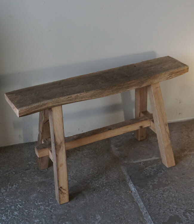 Rene Houtman Oud Eikenhouten Bankje | H46xB80xD18 cm