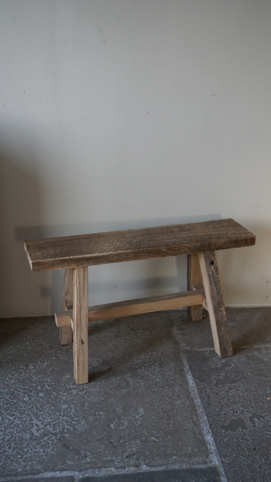Rene Houtman Oud Eikenhouten Bankje | H45,5xB80xD20 cm