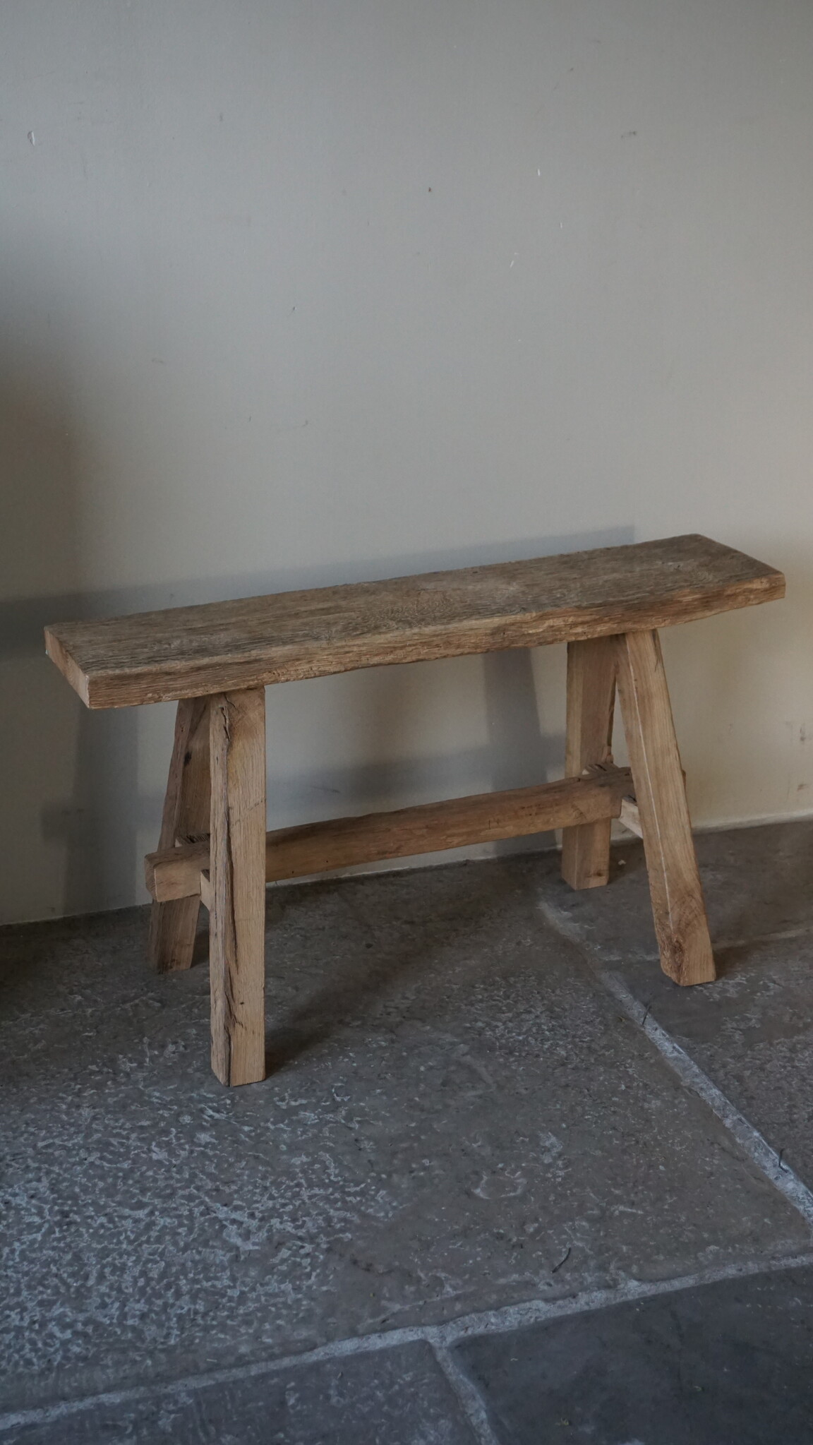 Rene Houtman Oud Eikenhouten Bankje | H45xB80xD19 cm